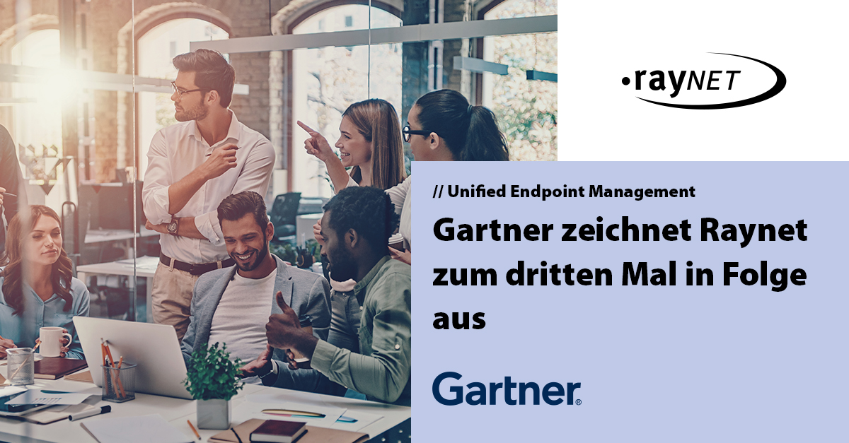 Raynets UEM-Lösung wird im neuesten Gartner® “Midmarket Context: Magic Quadrant™ für Unified Endpoint Management Tools” ausgezeichnet