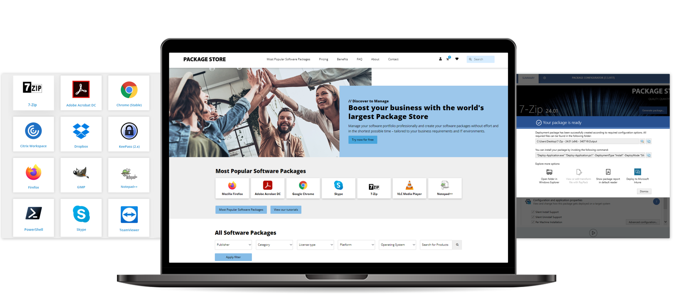 Screenshot Raynet Package Store
