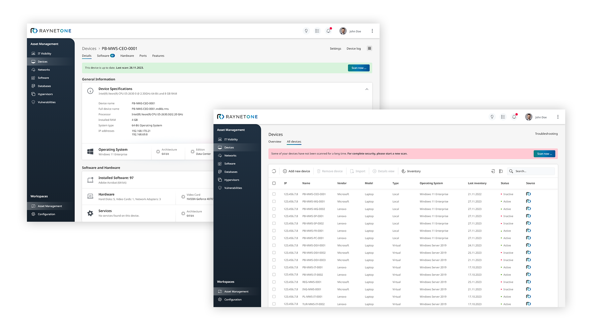 Raynet One Discovery Inventory