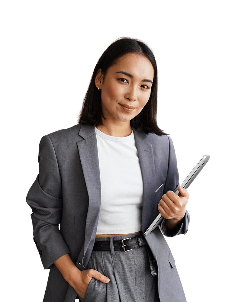Working Student with her laptop